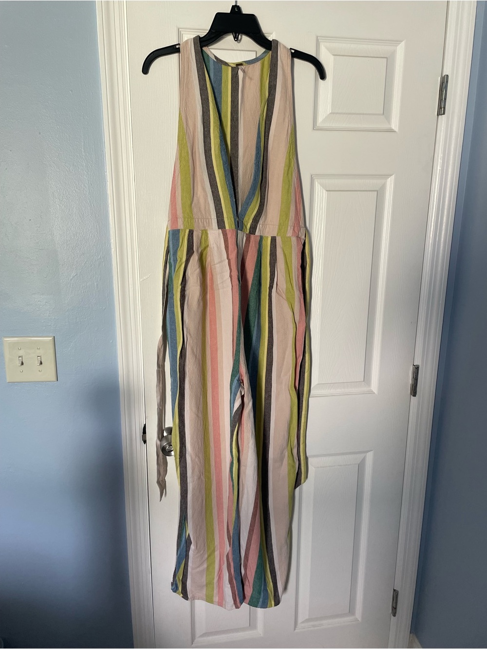 Free People Striped Multicolor Sleeveless Jumpsuit 6